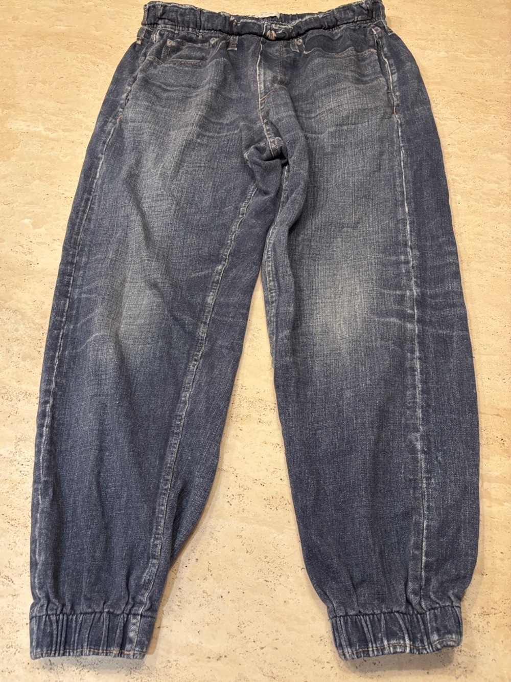 rag & bone Dark Washed Blue Relaxed Jogger/ Sweatpants Denim like Jeans